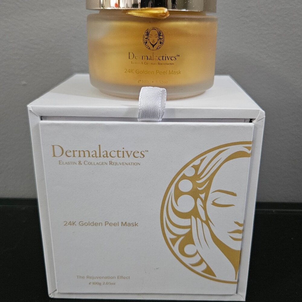DERMALACTIVES 24K GOLDEN PEEL MASK - 2.05 fl oz \ 100 g - BRAND NEW - SEALED